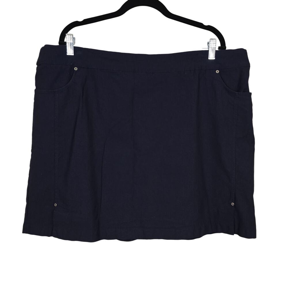 Women's Tribal Navy Blue Pull On Skort | Size 22W - Picture 1 of 11